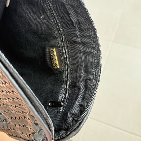 Vintage Ganson Black Woven leather crossbody bag with tassel EUC - Picture 10 of 10